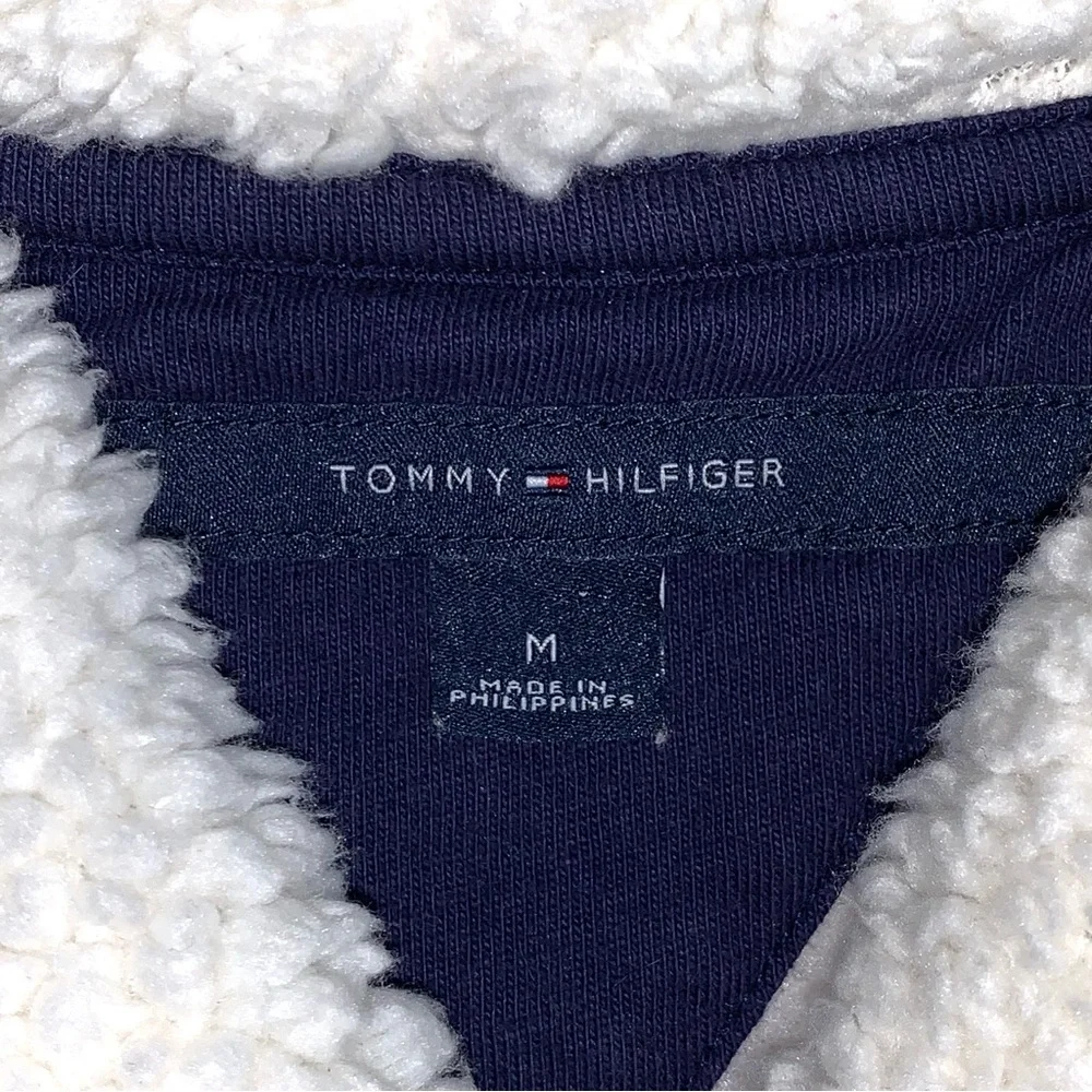 Tommy Hilfiger Stripped Pullover Sweater Medium Collared Spring Layering Casual
